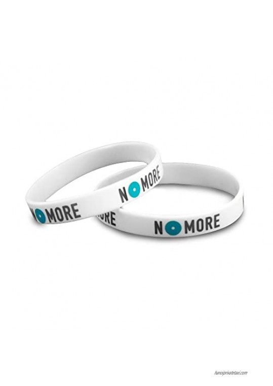 5 Pack Sexual Assault"NO More" Silicone Bracelets (5 Bracelets in a Bag)