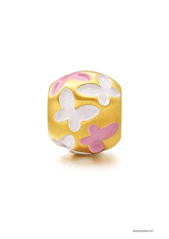 Chow Sang Sang 999 24K Solid Gold Butterflies Charm Bracelet for Women 89101C