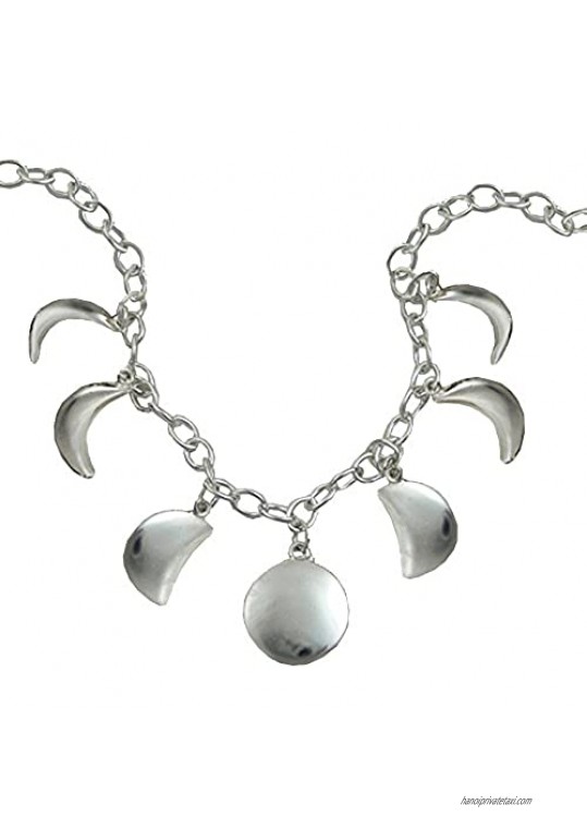 Sterling Silver Phases of The Moon Charm Bracelet