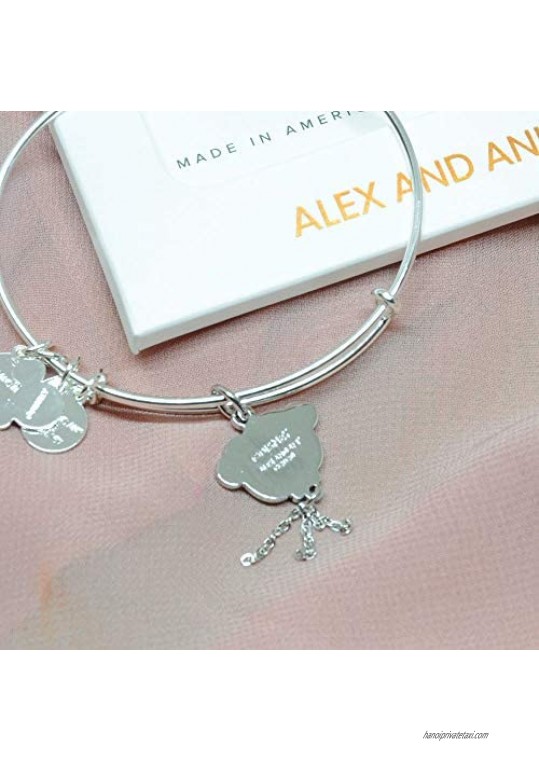 Alex and ANI Disney Parks Mickey Mouse Balloons - Charm Bracelet Jewelry Gift (Silver Finish)