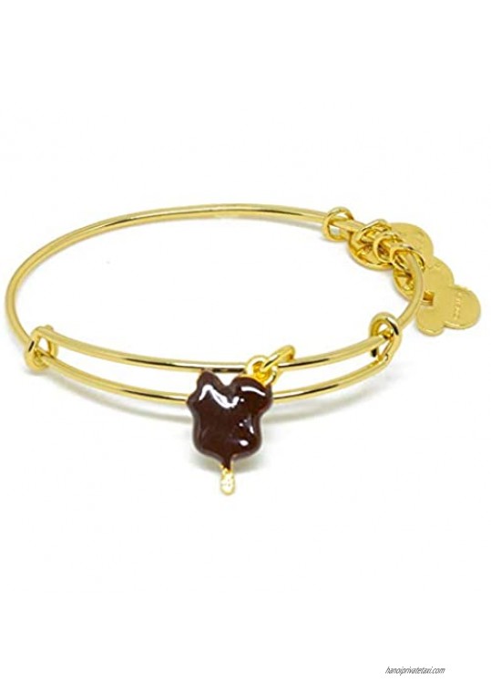 Alex and ANI Disney Parks Mickey Mouse Chocolate Dipped Ice Cream Bar Bangle - Charm Bracelet Jewelry Gift (Gold Finish)