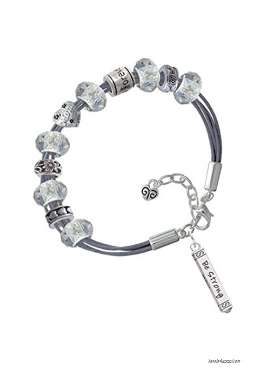 Delight Jewelry Be Strong and Courageous Bar Love Forever Mothers Day Bracelet