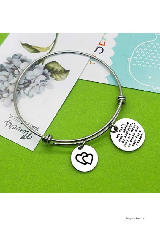 Gifts for Women Friends Expandable Bangle Bracelets Gifts for Coworkers Colleagues Going Away Bracelets Worker Office Goodbye Farewell Bracelets