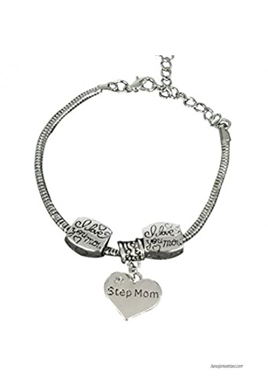 Infinity Collection Step Mom Bracelet  Jewelry for Stepmom  Bonus Mom  Stepmom Charm Bracelet
