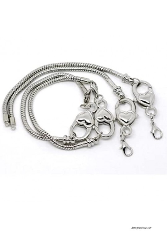 Sexy Sparkles Heart Lobster Clasp Charm Bracelet Silver Tone. Available Drop Down Menu