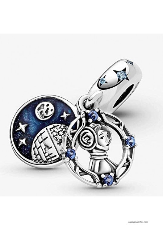 Annmors Princess Leia Charm fits Pandora Charms Bracelets for Woman-925 Sterling Silver Dangle Pendant Bead Girl Jewelry Beads Gifts for Women Bracelet&Necklace