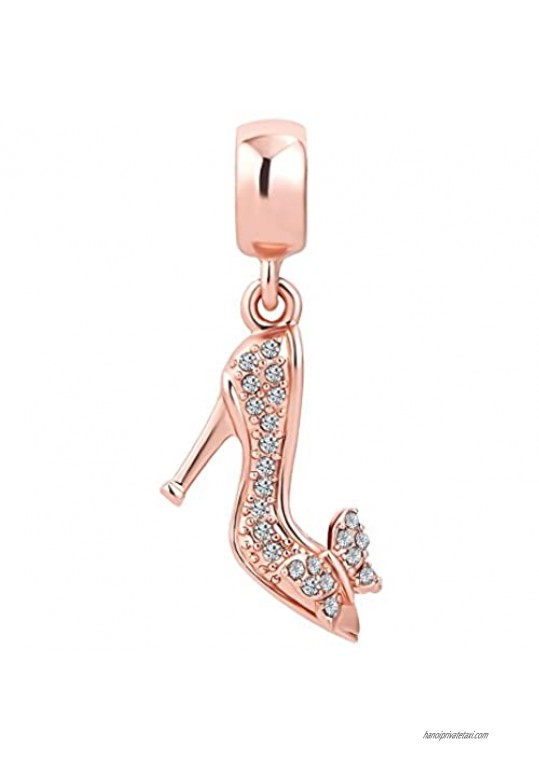 CharmSStory Bling Highheeled Shoe Charms Dangle Beads for Bracelets