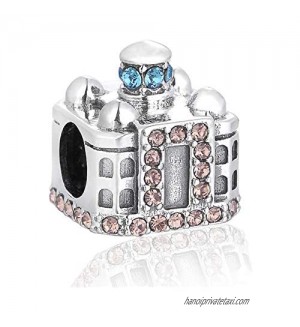 EVESCITY Limited Edition Taj Mahal India Travel 925 Sterling Silver Bead For Charms Bracelets ♥ Best Jewelry Gifts for Her ♥