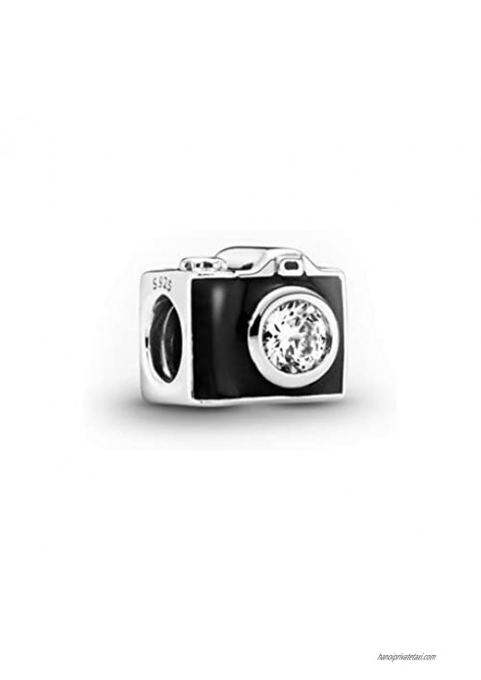 MiniJewelry Women Men Vintage Camera Charm for Bracelets Birthday Photographer Gift Sterling Silver Charm