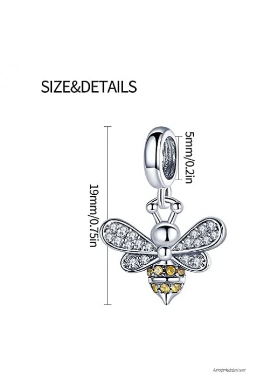 Pandach Animal Charm Color Crystal Silver Charms Butterfly Charm for Pandora Bracelet Women Diy Necklace Pendant