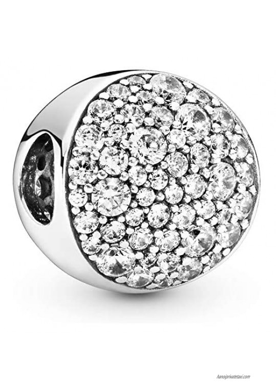 Pandora Jewelry Pave Sphere Cubic Zirconia Charm in Sterling Silver