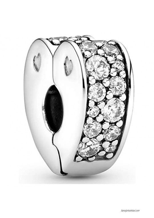 Pandora Jewelry Sparkling Arcs of Love Cubic Zirconia Charm in Sterling Silver
