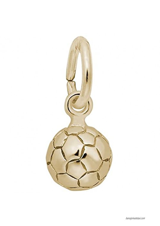 10k Yellow Gold Soccer Ball Charm  Charms for Bracelets and Necklaces