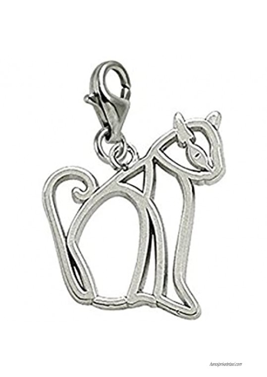 Cat Charm With Lobster Claw Clasp Charms for Bracelets and Necklaces