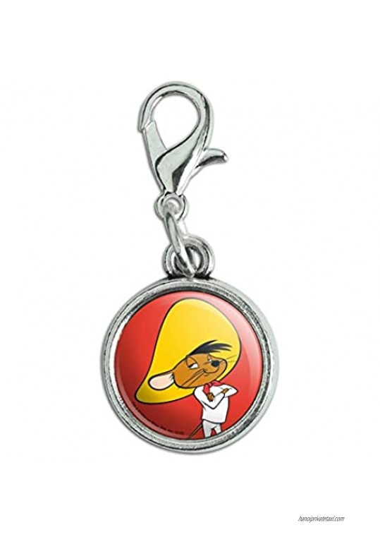 GRAPHICS & MORE Looney Tunes Speedy Gonzales Antiqued Bracelet Pendant Zipper Pull Charm with Lobster Clasp