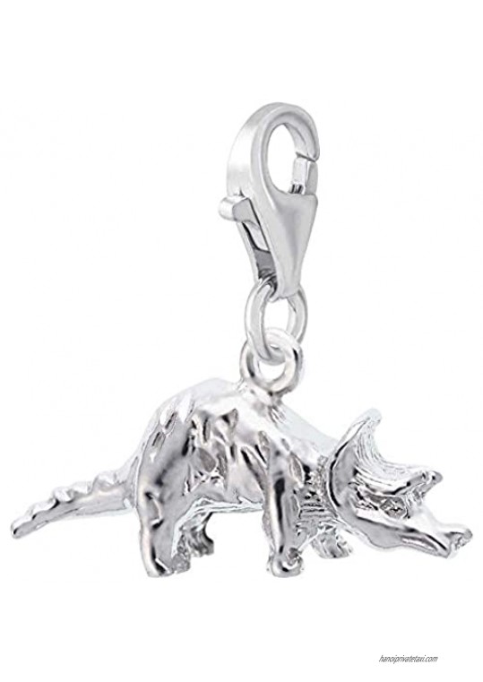 Rembrandt Charms Triceratops Charm with Lobster Clasp