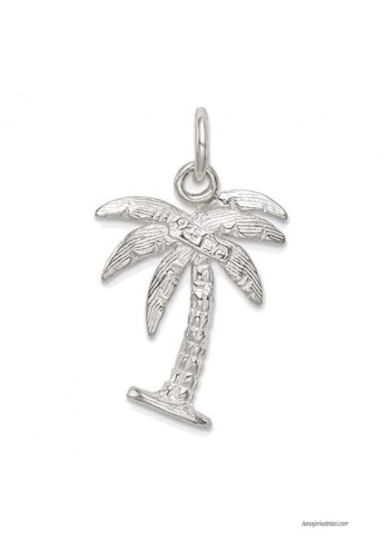 Solid Sterling Silver Palm Tree Charm