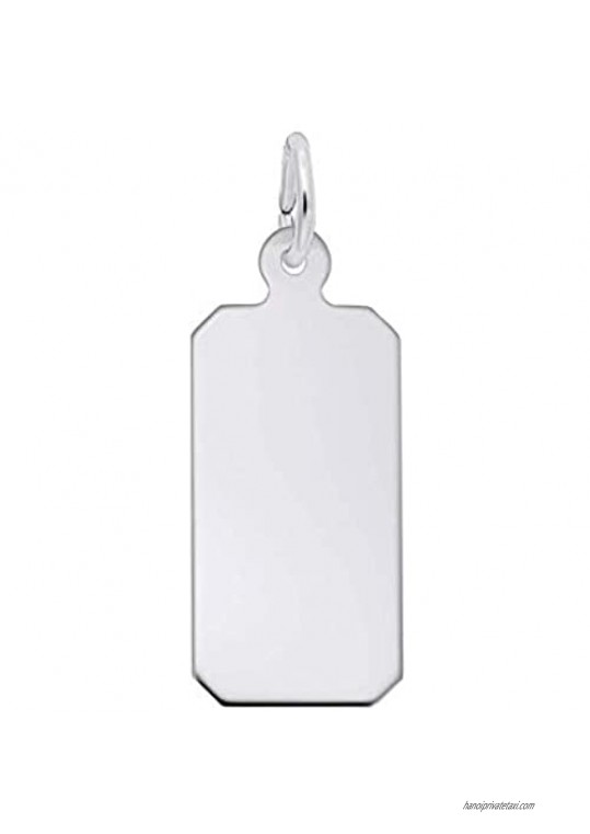 Sterling Silver Classic Dog Tag Charm