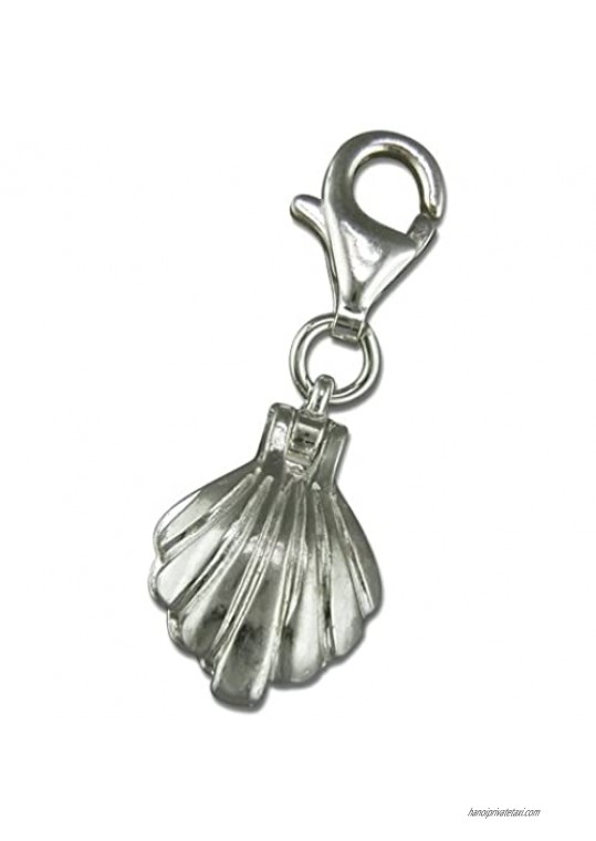 White Pearl & Opening Oyster Sterling Silver Clip-On Charm - For Thomas Sabo Style Charm Bracelets