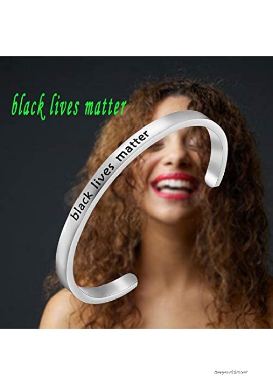 CHOORO Black Lives Matter Cuff Bracelet Revolution Movement Women Bracelet Freedom Civil Rights Justice Women Gift