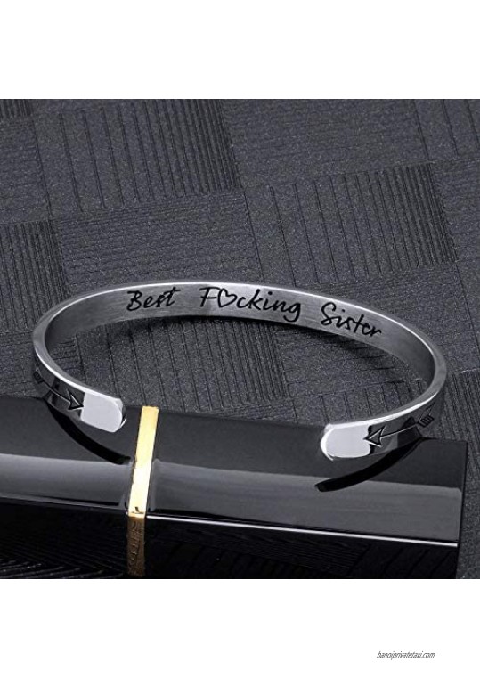 Friendship Bracelet Sister Jewelry-Not Sisters by Blood But Sisters by Heart-Best Friends Bangle