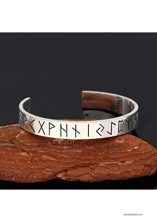 GuoShuang Nordic viking rune amulet bracelet with valknut gift bag