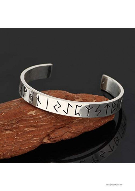 GuoShuang Nordic viking rune amulet bracelet with valknut gift bag