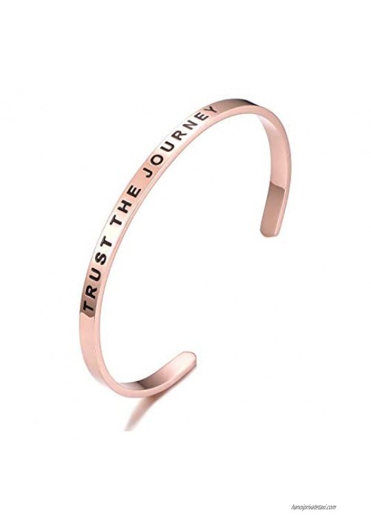 Inspirational Encouragement Motivational Bracelets for Women Engraved Jewelry Birthday Christmas Gift for Her