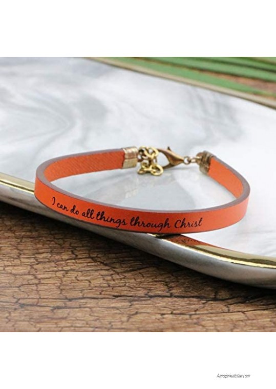 Joycuff Inspirational Gifts for Women Leather Wrap Bracelet Mantra Message Friend Encouragement Gifts Birthday Gifts for Her