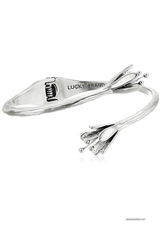 Lucky Brand Women's Tulip Cuff Bracelet Silver One Size