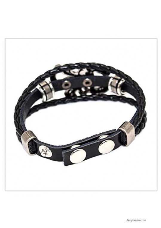Mgutillart Punk Alloy Buckle Bracelet Animal Scorpion Leather Bracelet