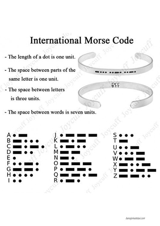 Morse Code Bracelets for Women Inspirational Mantra Cuff Bangle Friend Encouragement Gifts for Her BBF