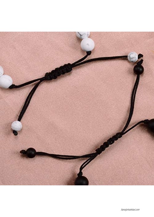 GBTBYS Natural Stone Beads Magnetic Bracelet for Couples Connect Bracelet for Him and Her Couples Gifts