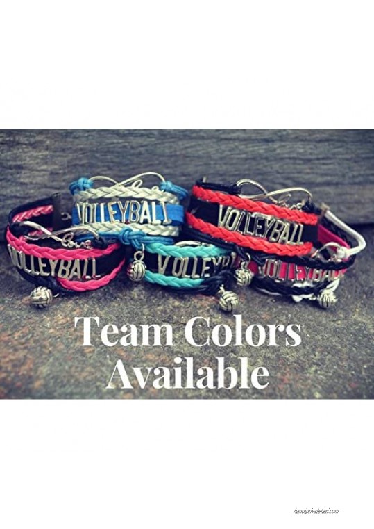 Infinity Collection Volleyball Bracelet- Girls Volleyball Jewelry (5 Colors) Perfect Volleyball Gifts for Players