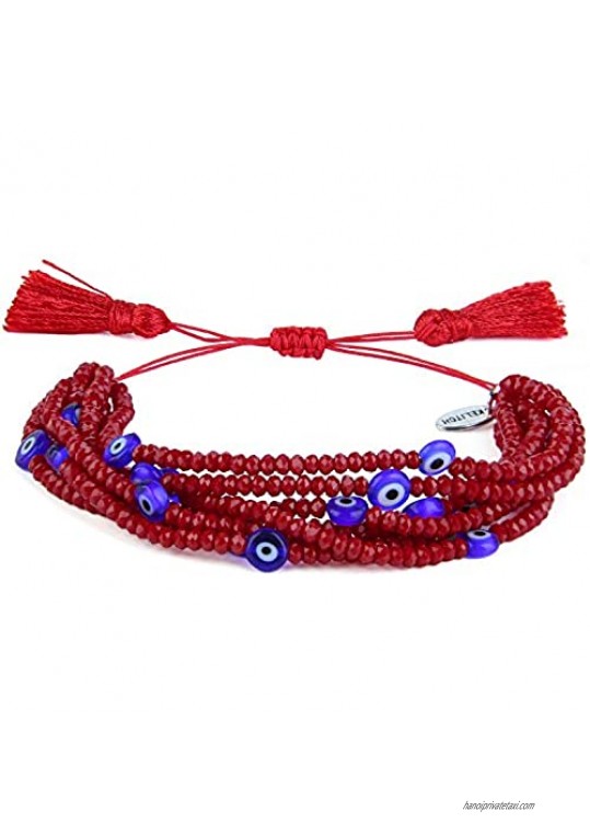 KELITCH Miyuki Beaded Tassel Pendant Strand Bracelet for Women Link Charm Cuff Multilayer Bangle Fashion Jewelry Handmade Gift