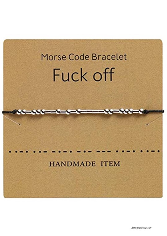 Liumart Morse Code Bracelets Friendship Bracelet Gift for Her