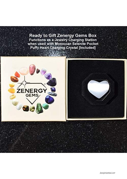 Zenergy Gems Charged Premium Natural Crystal 8mm Bead Bracelet + Moroccan Selenite Charging Crystal [Included]